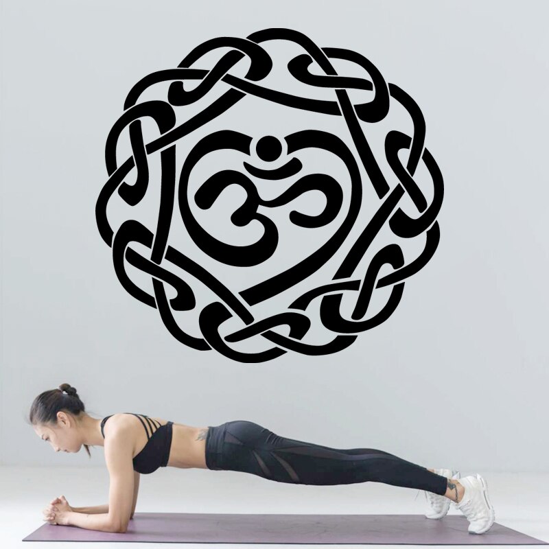 โยคะคลับสติ๊กเกอร์ติดผนังรูปลอก Body-building โปสเตอร์ไวนิล Wall Decals ตกแต่งบ้านตกแต่งภาพจิตรกรรมฝ