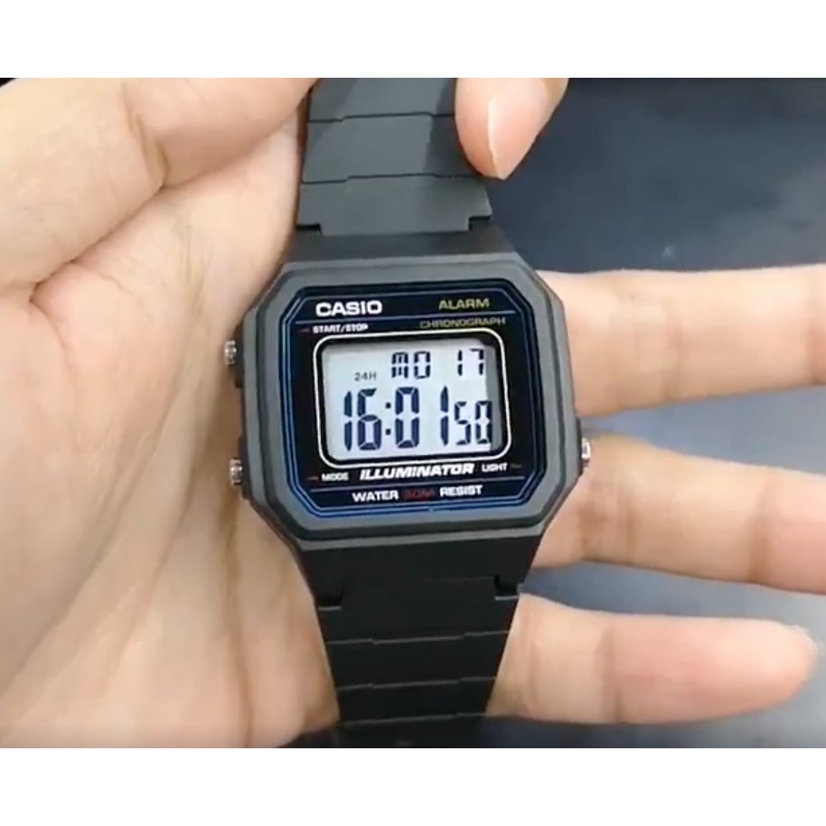 สายนาฬิกาข้อมือซิลิโคน นาฬิกาโทรได้ casio ของแท้ประกันศูนย์ นาฬิกาคาสิโอ ผู้ชาย รุ่น W-217H W-800H W-800HG / SMILEYTIME