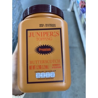 บัตเตอร์ สกอต ท๊อปปิ้ง 1.2 Kg. Juniper’s Topping Butter Scotch ใช้ราดบนไอศกรีม ขนมปัง ขนมเค้ก หรือทำ มิลค์เชค