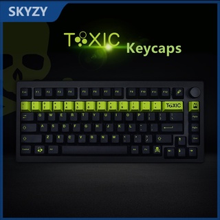 129 คีย์ GMK Toxic Keycaps Cherry Profile PBT DYE-SUB เชิงกล คีย์บอร์ด Keycap Set