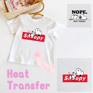 สติกเกอร์ ลายการ์ตูน Snoopy Nope Heat Transfer สําหรับติดตกแต่งเสื้อเชิ้ต หมวก และกางเกงยีน