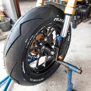 Fujiyama Motorcycle tires (Tubeless) ยางมอเตอร์ไซด์เรเดี้ยน (ไม่ใช้ยางใน) ลาย FLASH ขอบ 12 ขอบ 14 ลายสวย ยางนุ่ม เกาะถนน