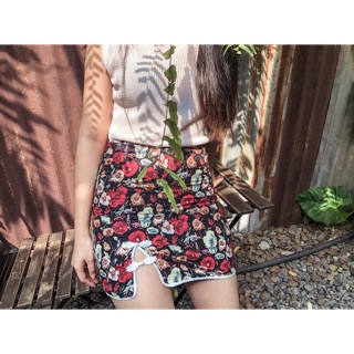 Floral Chinese skirt