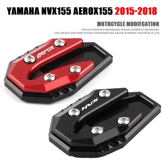 For YAMAHA NVX155 AEROX155 NVX AEROX 155 2015-2018 Motorcycle CNC Kickstand Foot Side Stand Extension Pad Support Plate