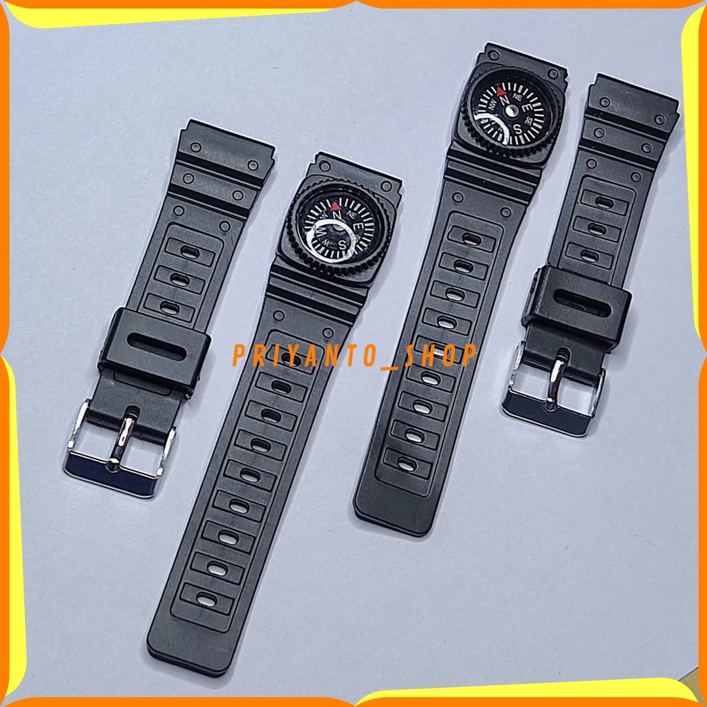 CASIO RUBBER WATCH STRAP 20MM CALCULATOR CA 53 CA53 ยางนาฬิกา BEND KOMPAS รุ่น