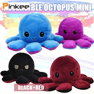 black and red reversible octopus