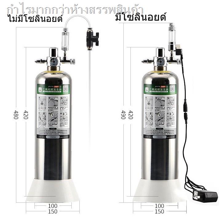 สวน50%✣๑✔PRO D601 ชุดถังคาร์บอน แบบผสมเอง Co2 สำหรับตู้ไม้น้ำ ขนาดถัง 2 ลิตร DIY CO2 Generator Cylinder