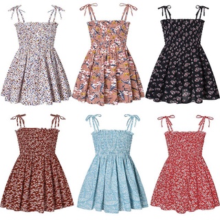 ชุดเดรสเจ้าหญิง ผ้าฝ้าย ลายดอกไม้ สําหรับเด็กผู้หญิง