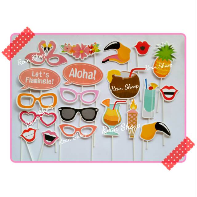 อุปกรณ์เสริม Acc ทรัพย์สิน photobooth photoprops ตู้ภาพถ่าย pros flamingo motif flamingo