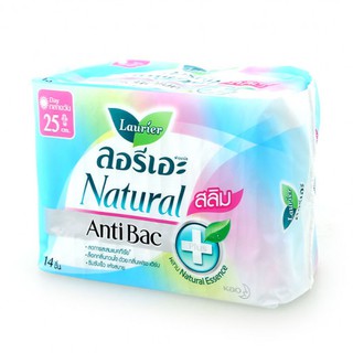 ลอรีเอะ ผ้าอนามัย เนเชอรัลแอนตี้แบคพลัส 25ซม. 14ชิ้น (8851818188679)