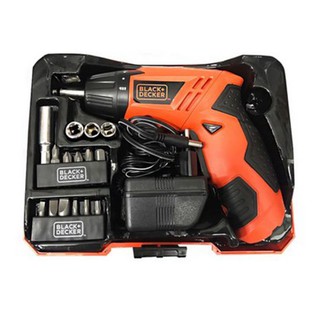 BLACK&amp;DECKER ชุดสว่านไขควง รุ่น KC4815KA15-B1 ขนาด 4.8 โวลต์ สีส้ม - ดำ สว่านไฟฟ้า ไขควงไฟฟ้า