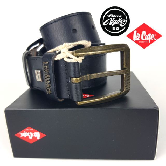 Lee Cooper เข็มขัดหนังแบบเต็ม LBR 9990 สีดํา