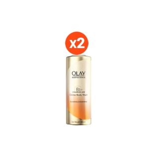 [แพ็คคู่] Olay NEW BodyScience Hydrating Creme Body Wash Cleansing & Nourishing Vitamin B3 Niacinamide + Hyaluron 500ml