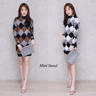 Checker knit Dress