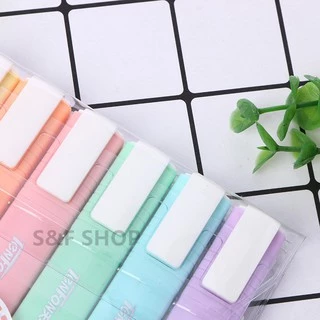 พร้อมส่ง ปากกาไฮไลท์ 6สี โทนสีพาสเทล Tenfon รุ่นH-2321 แบบแพ็ค ขนาด1-3mm (ราคาต่อชุด) #ปากกาเน้นข้อความ #ปากกา
