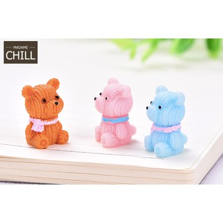 [MC865] ตุ๊กตุ่นจิ๋ว หมีน้อย สวมผ้าพันคอ 🐻 (1 ตัว ราคา 9 บาท)