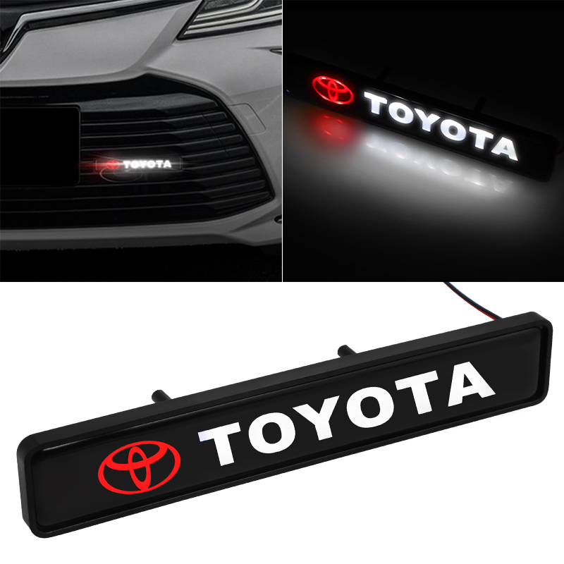 ด้วยไฟ LED รถกระจังหน้าสัญลักษณ์ป้ายสติ๊กเกอร์ With LED light Car Front Grille Emblem Badge Stickers