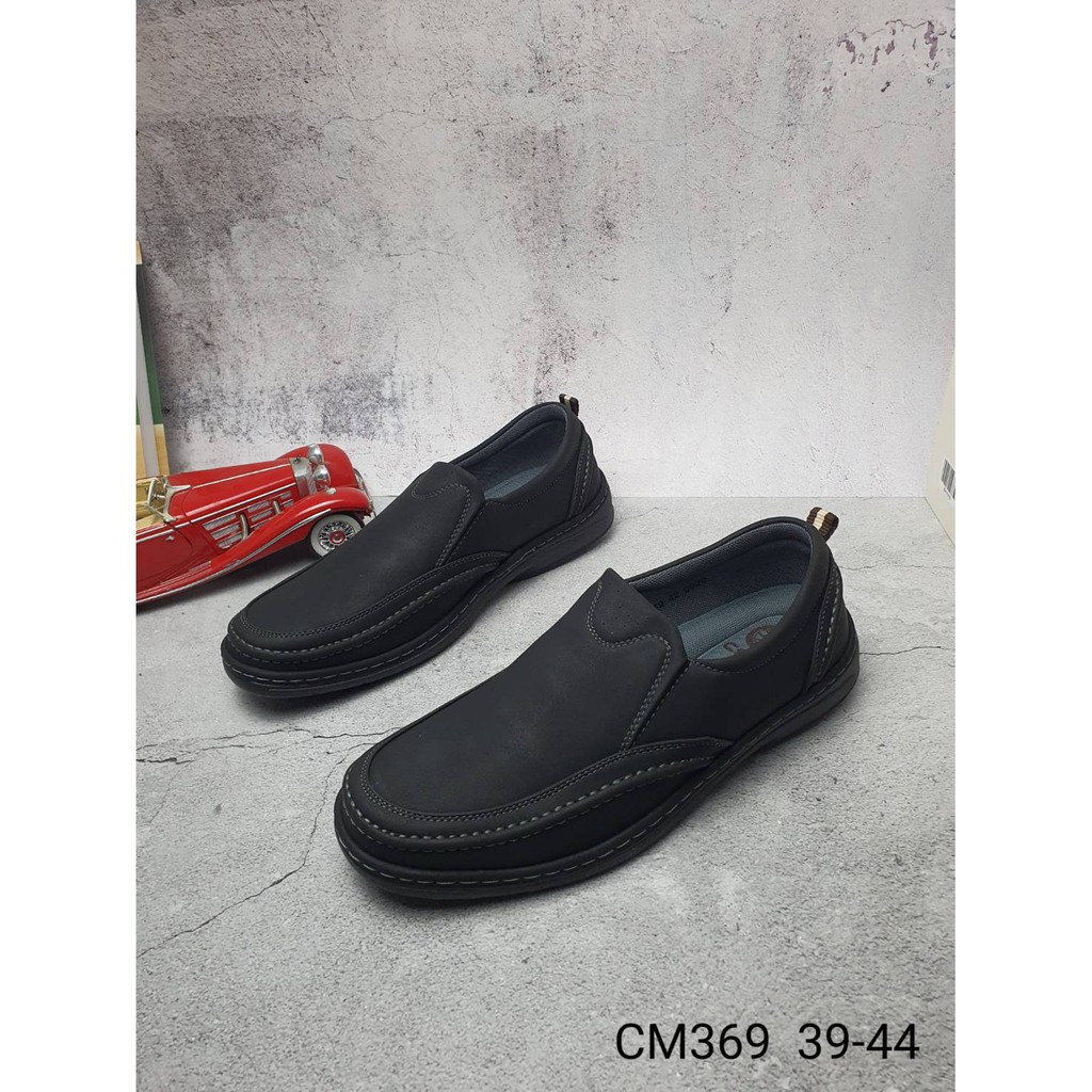 CM369รองเท้าผู้ชายลำลองแบบสวมหนังพียูหนังด้านมี3สีดำน้ำตาลแทน - รูปที่ 3