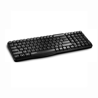 E1050 USB Wireless Keyboard (คีย์บอร์ดไร้สาย) -Black  11766 , WIRELESS KEYBOARD BLACK