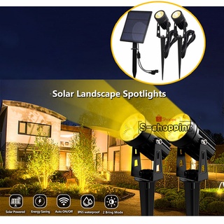 Warm white TS-S4502  Solar Spotlights 3LED+3LED 3000K โคมไฟปักสนามโซล่าเซลล์