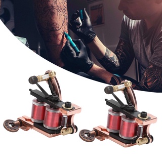 [ลดล้างสต๊อก]Professional Tattoo Machine ชุดคอยส์เครื่องสัก Liner Shader Supply