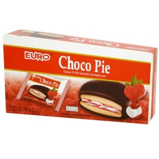 hitdd euro choco pie ช็อคโก้พายเคลือบช็อคโกแล็ต กล่องละ12ซอง ไซศ์ใหญ่204gp