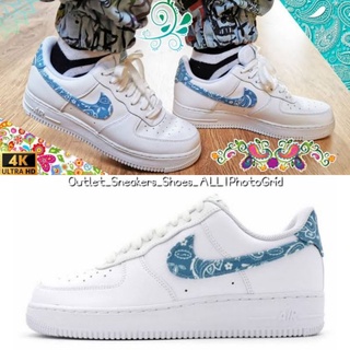 รองเท้า Nike Air Force 1 Low 07 Essential White Blue Paisley