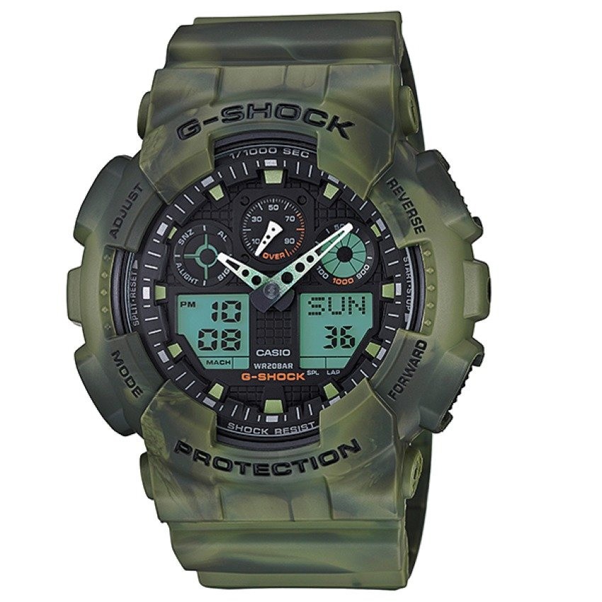 Casio G-shock นาฬิกา ลายพราง รุ่น GA-100MM-3A (สินค้าใหม่ล่าสุด )