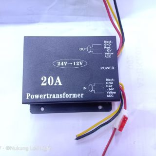 คอนเวอร์เตอร์ ตัวแปลงไฟ 24V เป็น 12V/20แอมป์,Step down DC20-30V to 12V /20A