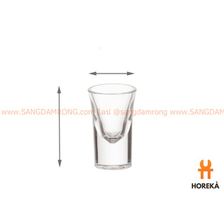 (ปิด) แก้วช็อตโพลีคาร์บอเนต #9573 35ml. (D4*H8.2cm.) เหมาะสำหรับพูลบาร์ Pool Bar เรือสำราญ