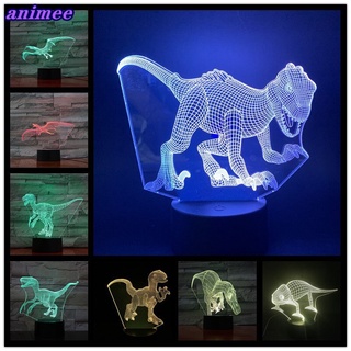 โคมไฟตั้งโต๊ะ Led รูปไดโนเสาร์ 3D สําหรับตกแต่งบ้าน