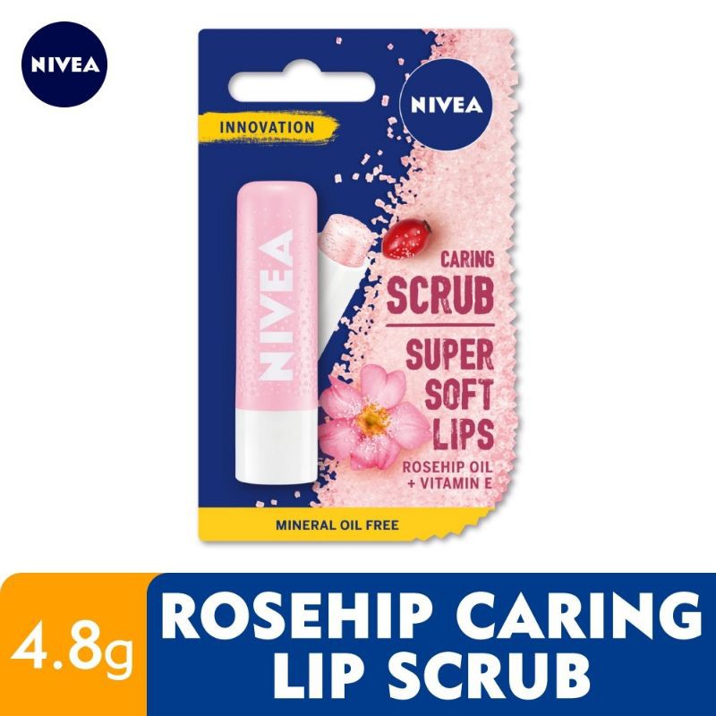 NIVEA Lip Care - Rosehip Caring Lip Scrub 4.8g