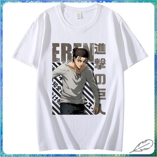 ขายดี เสื้อยืดแขนสั้น ผ้าฝ้าย พิมพ์ลายอนิเมะ Attack On Titan สไตล์ญี่ปุ่น แฟชั่นฮาราจูกุ สําหรับผู้ชาย