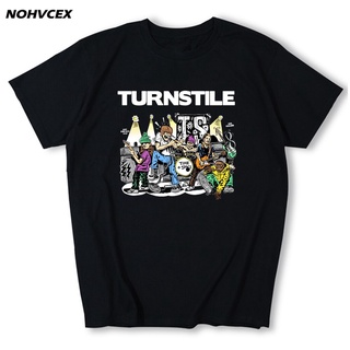 เสื้อยืดผ้าฝ้ายพิมพ์ลายGildan เสื้อยืดผ้าฝ้าย พิมพ์ลายวง Turnstile Hardcore สไตล์พังก์ สําหรับผู้ชาย