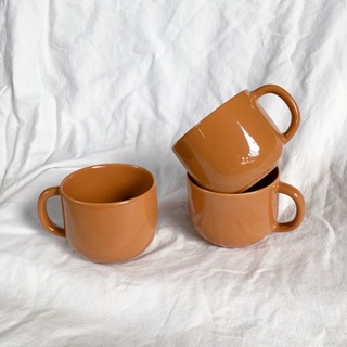 แก้วกาแฟเซรามิค สีน้ำตาล (1 ชิ้น)