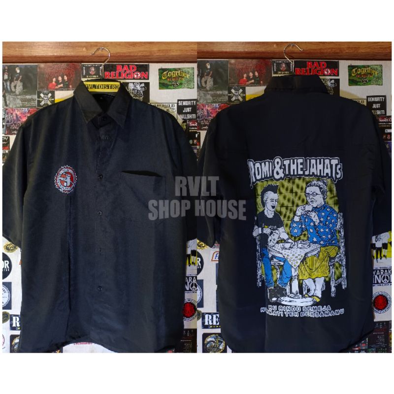 KEMEJA Romi & The Badis Punk Band Shirt / เสื้อเชิ้ตผู้ชาย Punk Shirt Distro Shirt