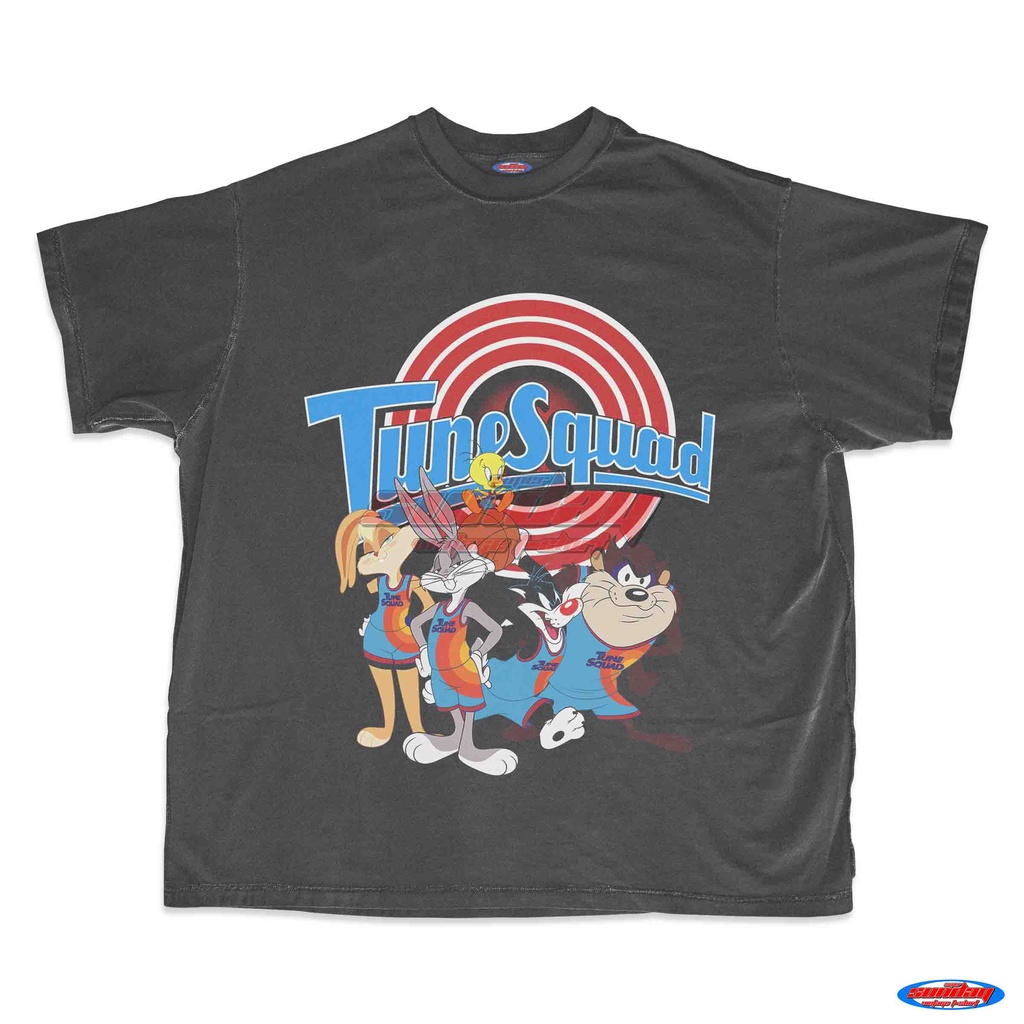 Tune SQUAD SPACE JAM เสื้อยืด Oversize - TUNE SQUAD SPACE JAM เสื้อยืดโอเวอร์ไซส์วินเทจ