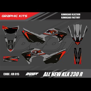 สติ๊กเกอร์วิบาก KAWASAKI KLX 230R ทั้งคัน Graphic kit สติ๊กเกอร์เคลือบเงา สุดคุ้ม