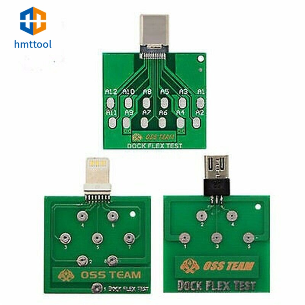 Micro USB Test Board แท่นชาร์จ Flex เครื่องทดสอบซ่อมสําหรับ IPhone / Andorid / TYPE-C ชาร์จแบตเตอรี่การทดสอบเครื่องมือ Fix