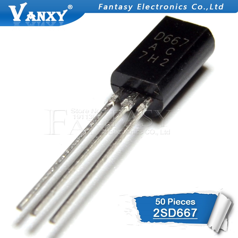 50PCS 2SD667 D667 TO-92L TO92 ทรานซิสเตอร์พลาสติก-ซองจดหมาย