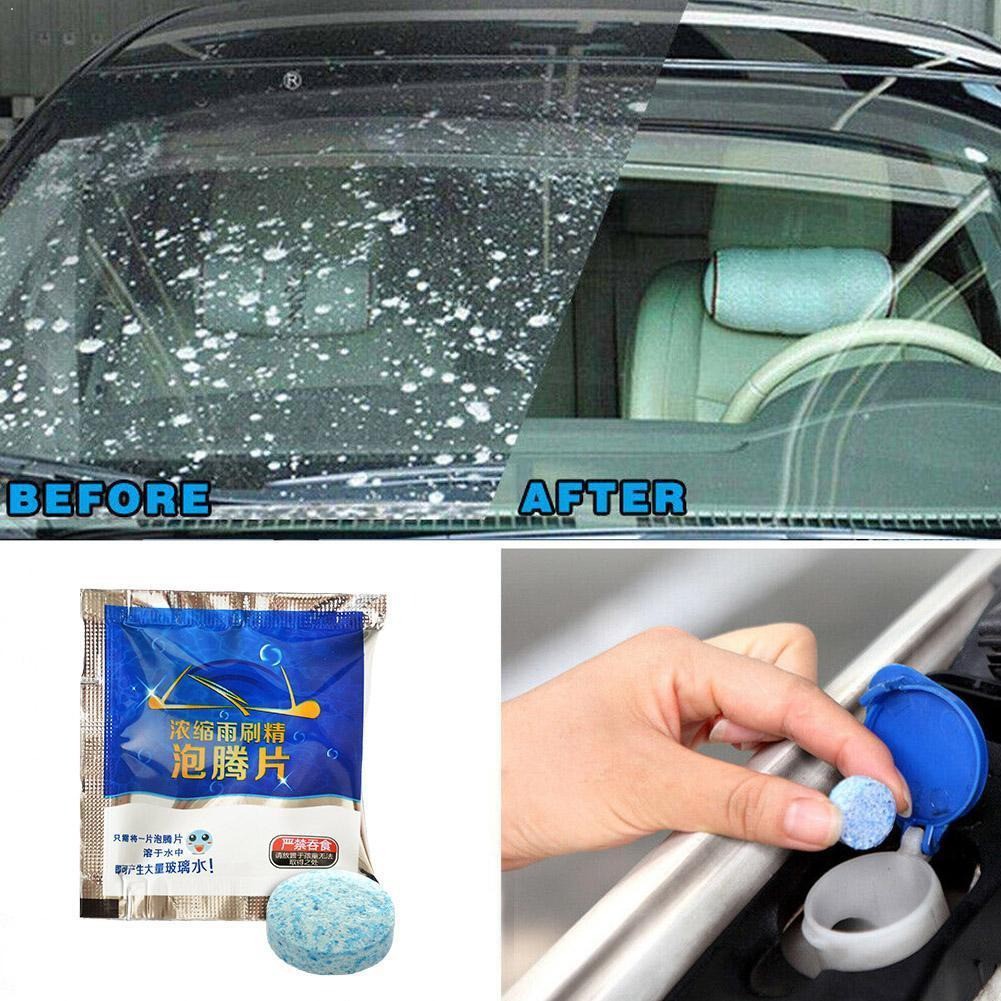 ทําความสะอาดกระจกรถยนต์รถ Wiper Scraper Effervescent Cleaner แท็บเล็ตแก้วทําความสะอาดรถ Solid Wiper 