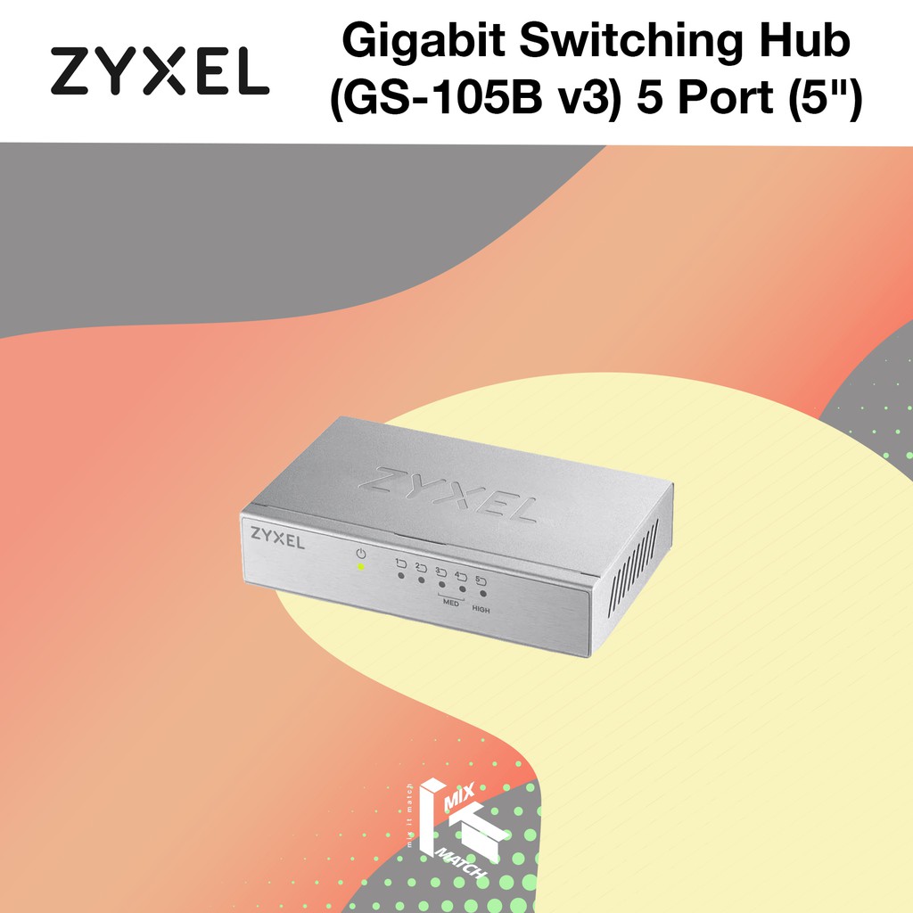 ZyXEL GS-105Bv3 5 Port (5") Gigabit Switching (GS-105Bv3)