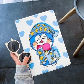 Doraemon pajamas for เคสไอแพด   mini 5 6 เคส   air 1 2 3 4 5   pro 11 10.2 gen 7/8/9 Airbag tri-fold pen slot case