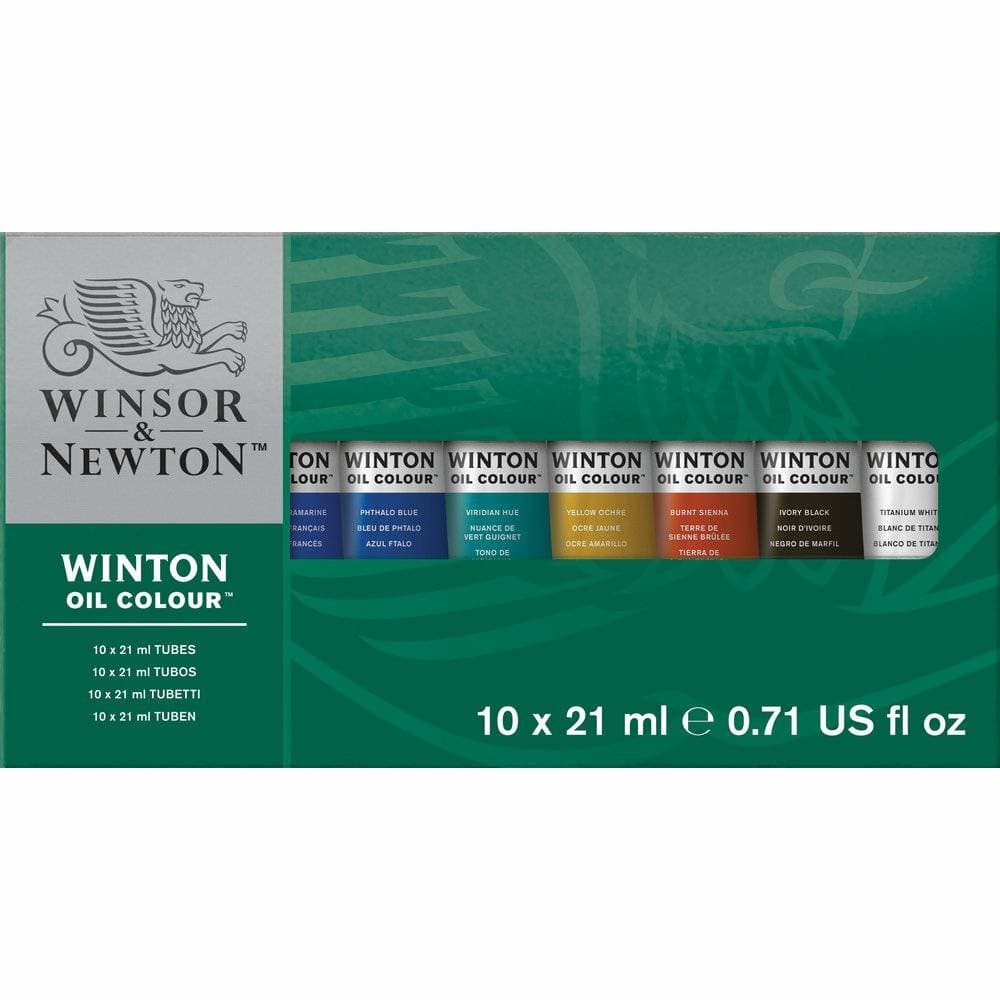 (พรีออเดอร์ 7-10 วัน)ชุดสีน้ำมันอย่างดี10สี ตรา Winsor&Newton Winton Oil colour 1490618 (10หลอดx21มล.)