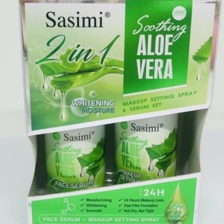 NO:S-12149 Sasami ซาซิมิ Aloe vera เซรั่ม ช่วยลดเลือดจุดด่างดำ รอยด่างดำ 🌟Sasami 2 in 1 Pomegranateซาเซมิ ว่านหาง เฟซ🌟