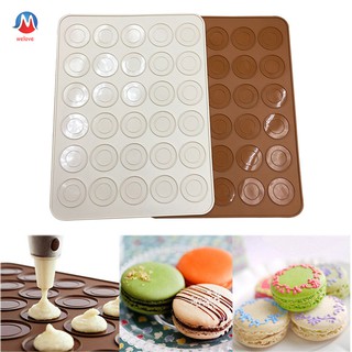 Silicone Macaron Macaroon Pastry Oven Baking Mould Sheet Mat 30-Cavity DIY Mold Baking Mat