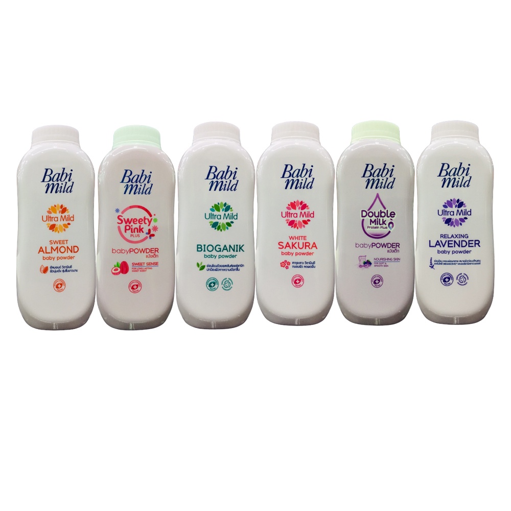 Babi Mild เบบี้มายด์ แป้งเด็ก สูตรอ่อนโยน ไม่ระคายเคืองผิว ขนาด 160-180 กรัม แป้ง