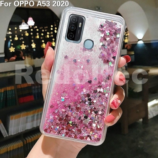 เคส OPPO A53 2020 Bling Liquid Quicksand Glitter ฝาหลังซิลิโคนใส