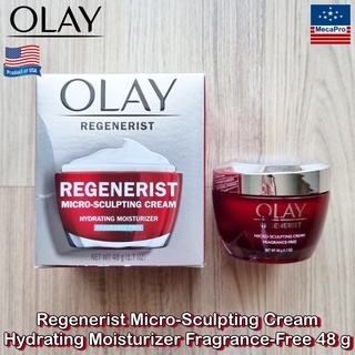 Olay® Regenerist Micro-Sculpting Cream Hydrating Moisturizer Fragrance-Free 48 g โอเลย์ ครีม มอยซ์เจอร์ไรเซอร์