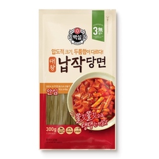 &gt;&gt;พร้อมส่งจากไทย&gt;&gt;เส้นเกาหลี วุ้นเส้นเกาหลี(เส้นแบน)  화미랑면 납작당면 Hwami Glass Noodle 300g